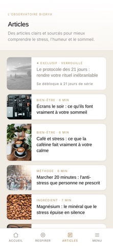 BIORYA Journal iPhone screenshot