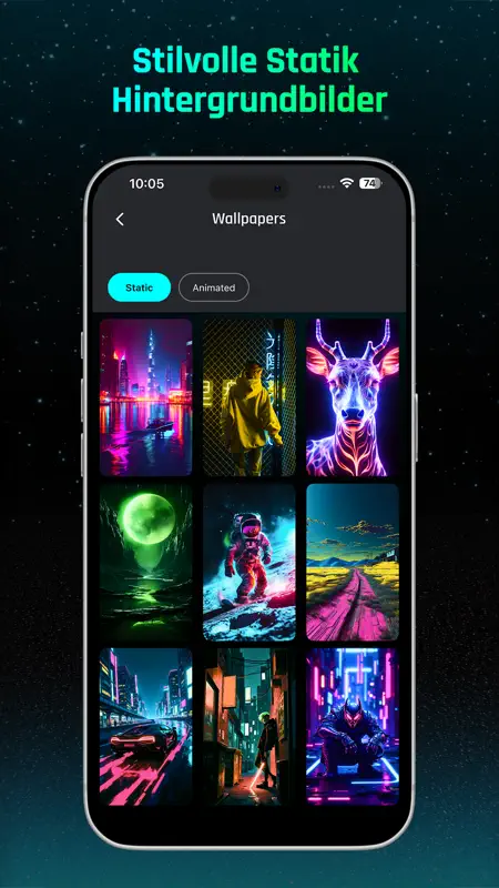 Digitale Neon-Nachtuhr screenshot 3 of 8