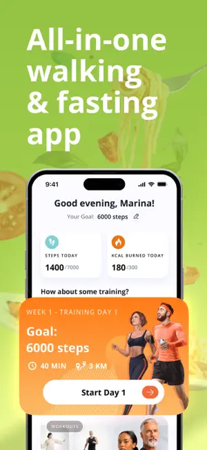 NutriWalking - Step Counter screenshot 1