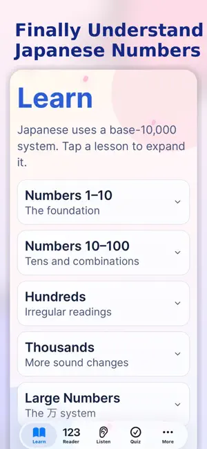 Japanese Numbers Trainer screenshot 1