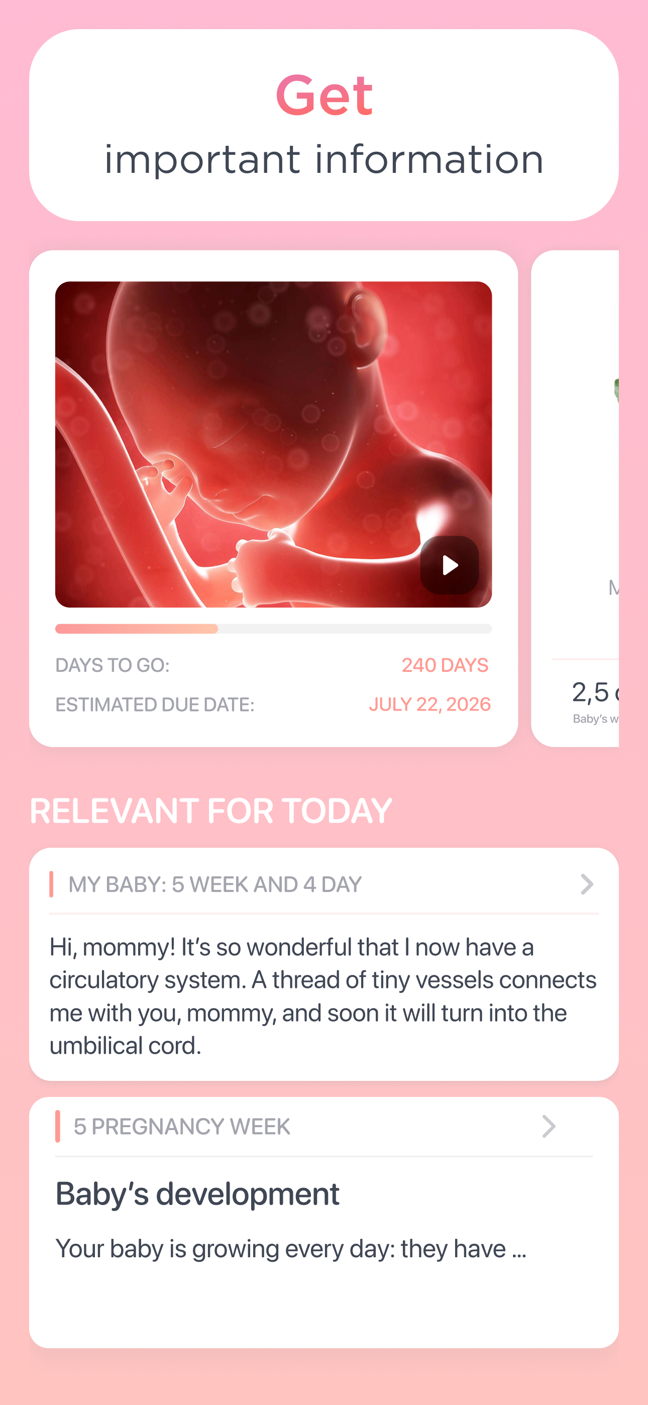 Pregnancy Tracker - BabyInside