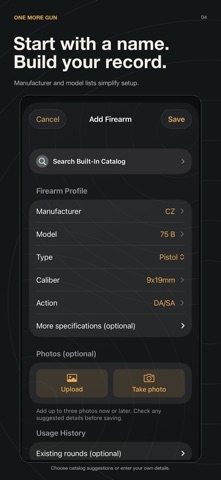 One More Gun: Firearm Log Screenshot 4 of 5