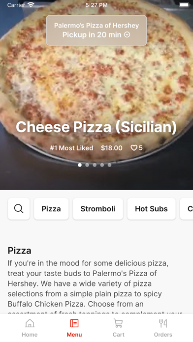 Palermo’s Pizza Hershey Screenshot