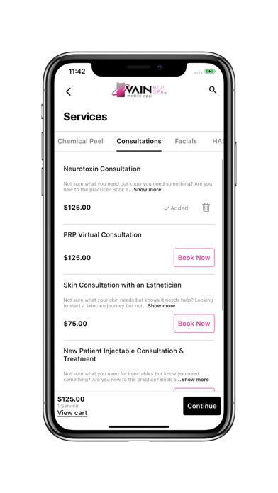 VAIN Medi Spa Screenshot