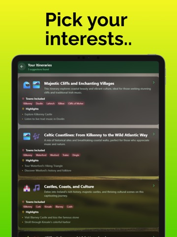 Ireland Guide - Trip Planner iPad screenshot