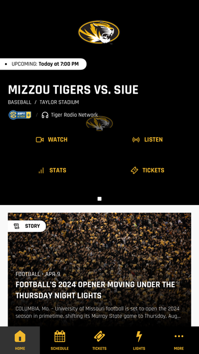 Mizzou Tigers Screenshot