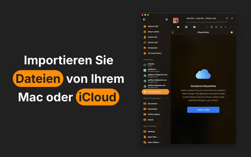 Screenshot von Flacbox auf dem iPhone 8