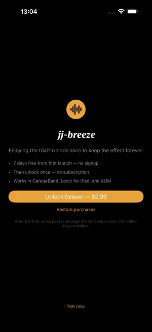 J.J.Breeze AUv3 Plugin screenshot 3