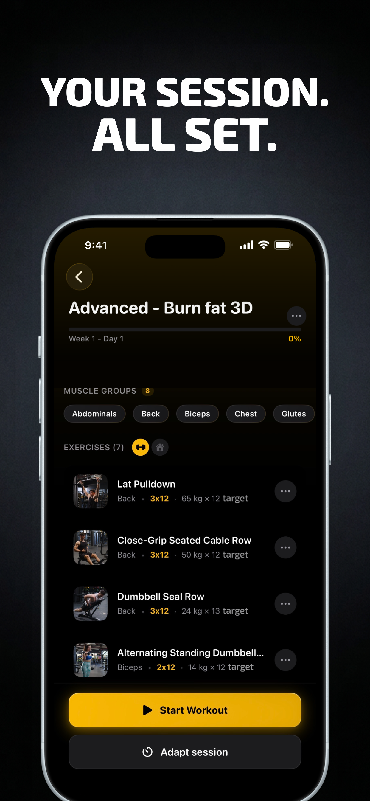 Dumbbell Workouts: FitKeeper screenshot 2