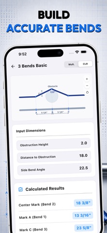 Conduit Bending with Offset iPhone screenshot