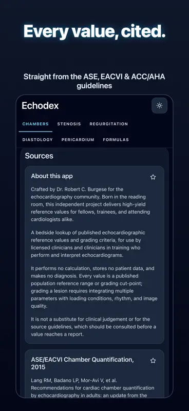 Echodex: TTE Reference Guide screenshot 4 of 5