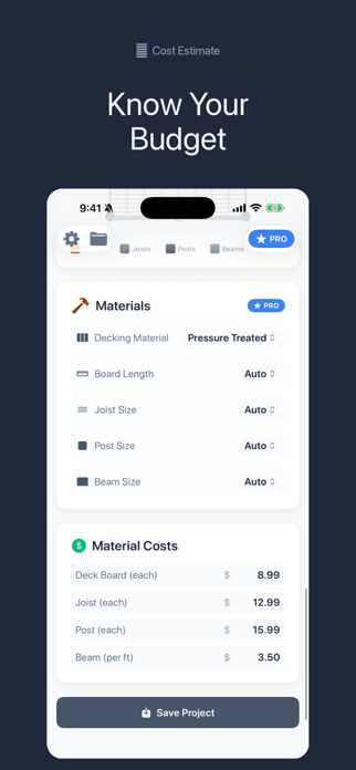 Deck Calculator Pro Screenshot 3 of 4