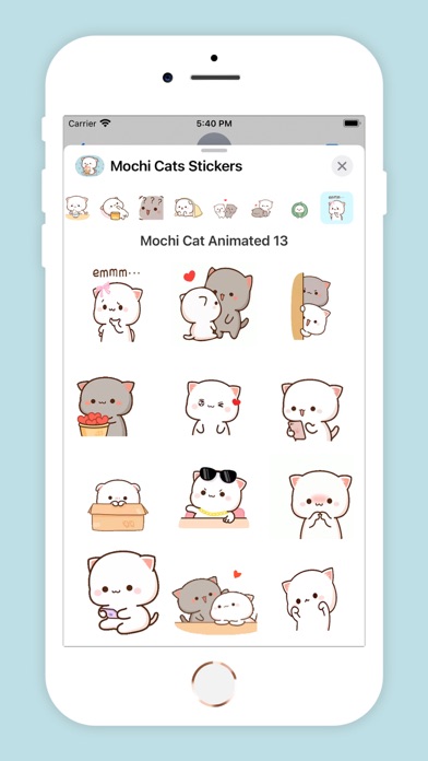 Animated Mochi Cats Stickers Screenshot