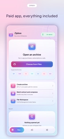 Zipbox: Unzip RAR, ZIP & 7z
