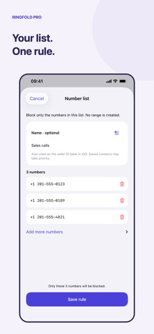 Ringfold: Call Pattern Blocker Screenshot 3 of 7