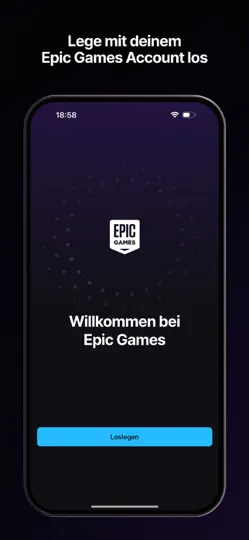 Screenshot von Epic Games auf dem iPhone 1
