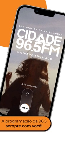 Rádio Cidade 96.5 FM iPhone screenshot