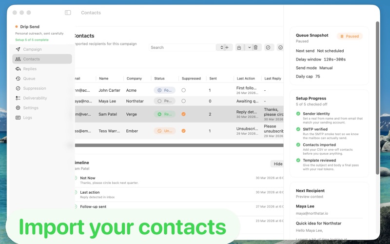 Drip Send - Email Outreach screenshot