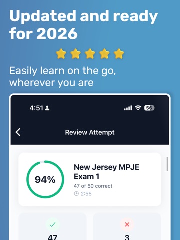 New Jersey MPJE Exam Prep 2026 iPad screenshot