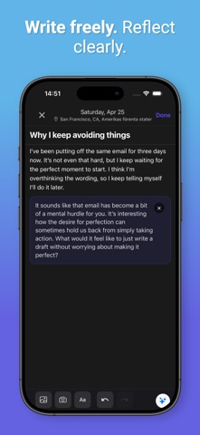 Mind Log Journal - AI Diary iPhone screenshot