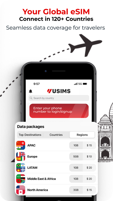 eSIM Travel SIM card: USIMS Screenshot