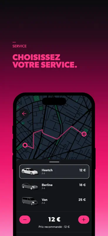 Heetch - Commandez un VTC 24/7 screenshot 2 of 8