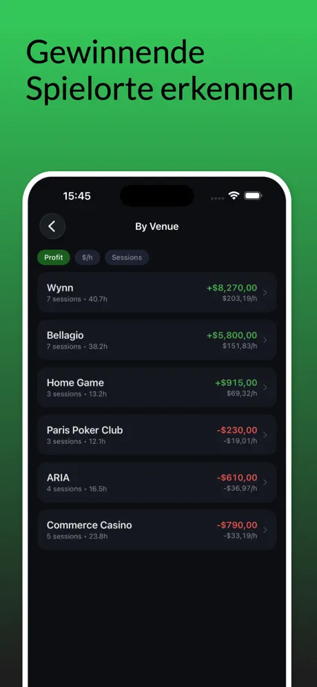 Poker Tracker: Bankroll-Log — iPhone-Screenshot 4