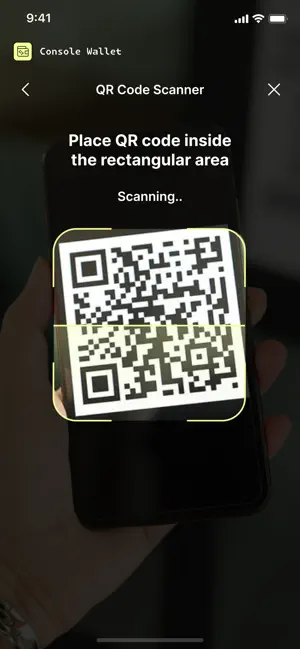 Console Wallet screenshot 2