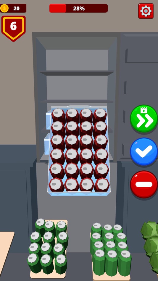 #1. Fill The Fridge: Organize Game (iOS) By: Dmitry Tarabushchenkov