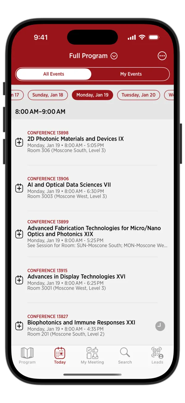 Screenshot #3 pour SPIE Conferences