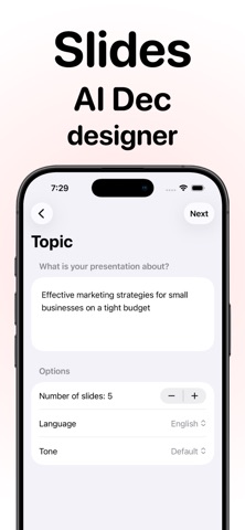 Presentation Maker - PresentAI iPhone screenshot