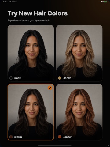 Try on Hairstyles iPad screenshot