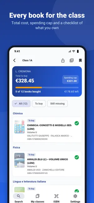 CercaLibriDiClasse screenshot 1