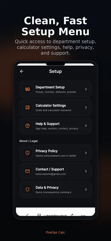 FireOps Calc: Engineer Console screenshot 4 of 4