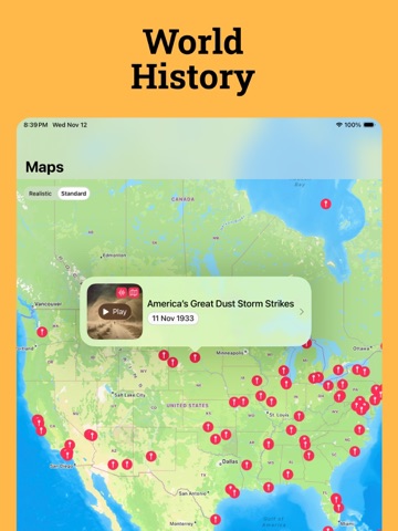 Learn History - HistoryDays iPad screenshot