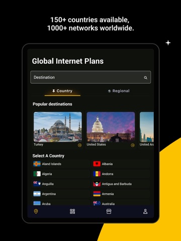 Golden eSIM - Global Internet iPad screenshot