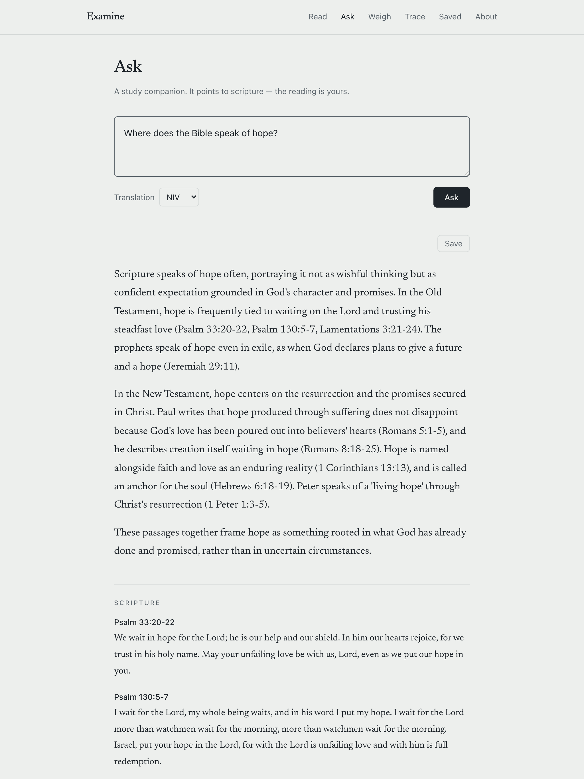 Examine: Scripture screenshot 8