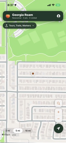 Georgia Roam iPhone screenshot