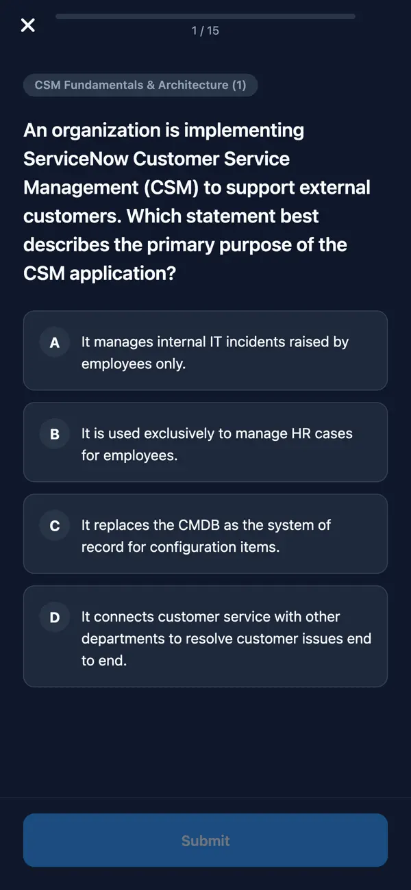 Screenshot #3 pour CIS-CSM ServiceNow Prep