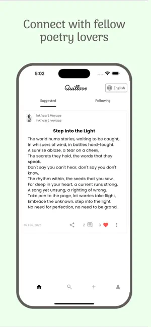 Quillove -write quotes, poems screenshot 2