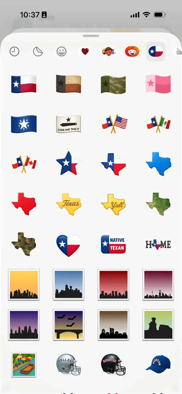 Screenshot #1 pour Texas Emojis