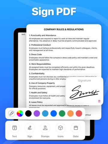 eSign: Sign PDF Documents iPad screenshot