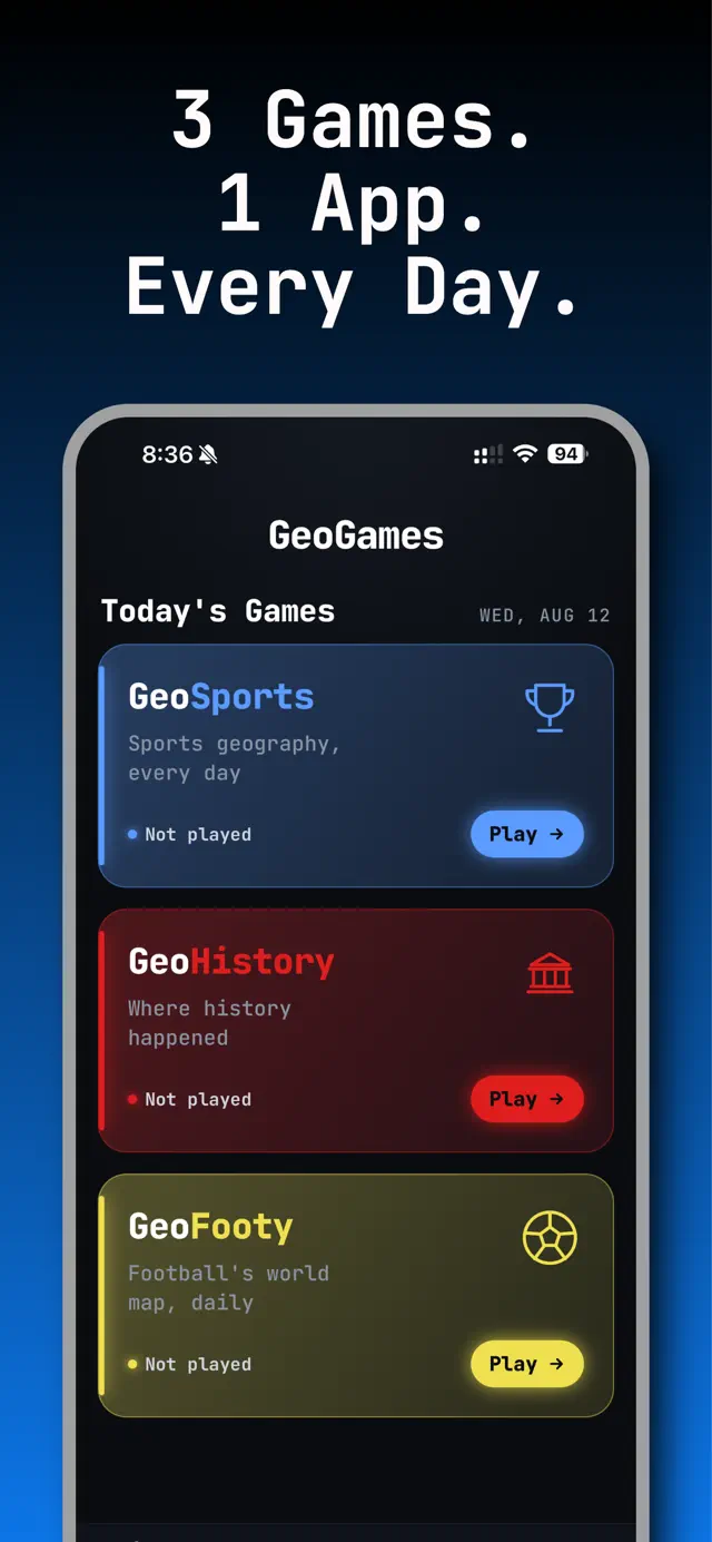 GeoGames - Daily Challenges screenshot 1