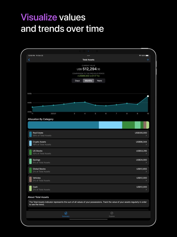#7. Sumio: Net Worth Tracker (iOS) 来自: Fiduciary