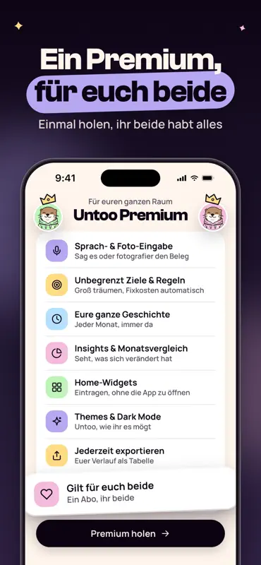 Haushaltsbuch für Paare: Untoo screenshot 7 of 8