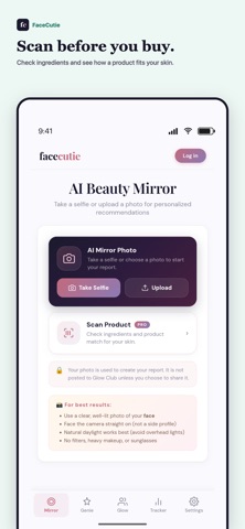 FaceCutie: AI Skin Scanner iPhone screenshot