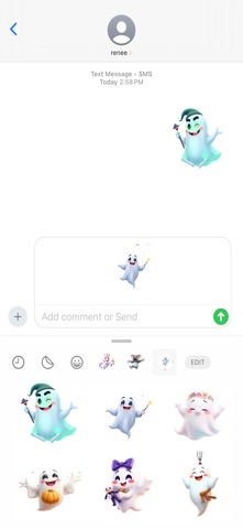 超级咯咯笑鬼贴纸 screenshot