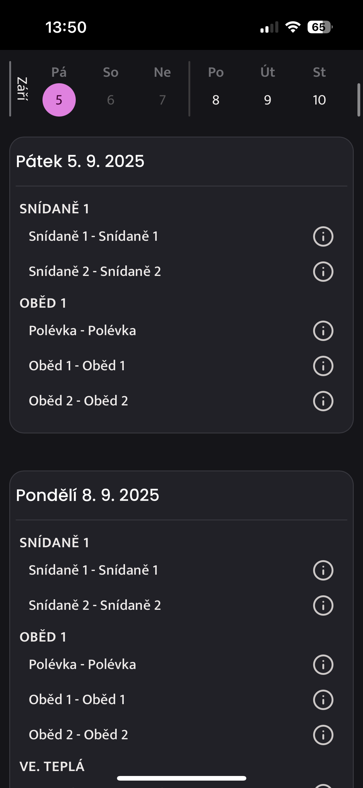 Strava.cz Meal Ordering