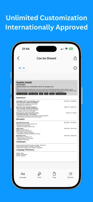 CV Maker - Intelligent Resume iPhone screenshot 3