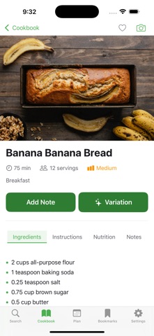 Recipe Adapt screenshot